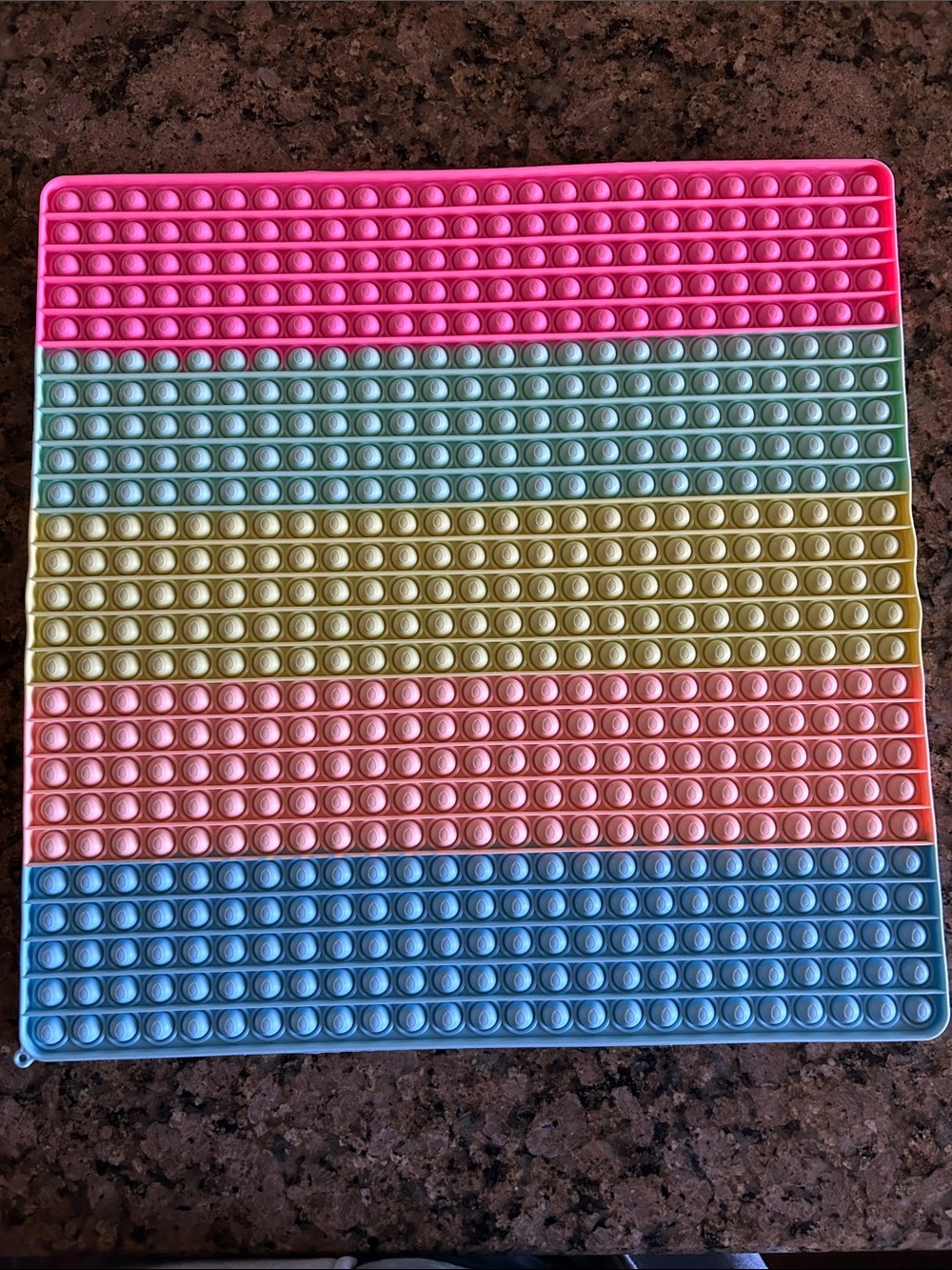 Large Rainbow Pop It Fidget Toy - Multicolor